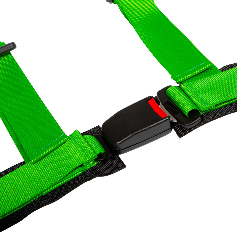 DriftShop 4 Point Harness 2" - Green - Road Approved